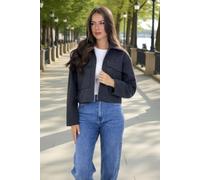 AX Paris Women's Dark Grey Marl Zip Up Pocket Detail Boxy Jacket | Size: 16 AX Paris Grey 16