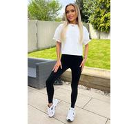 AX Paris Women's Black High Rise Active Leggings | Size: S/M AX Paris Black S/M