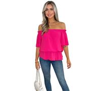 AX Paris Womens/Ladies Ruffle Hem Bardot Top GT19935
