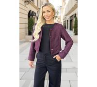 AX Paris Women's Wine Tweed Button Front Jacket | Size: 16 AX Paris Wine 16