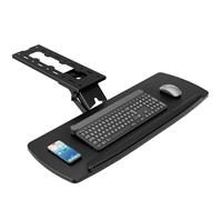 AX WABER Keyboard Tray Under Desk with Storage Drawer, Height Adjustable Keyboard Tray Slide Out 360° Swivel Tilt, Ergonomic Under Desk Mount Keyboard & Mouse Holder for Gaming Home Office