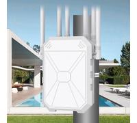 AX1800 Outdoor WiFi Extender WiFi 6, Dual Band Long Range WiFi Booster, 1800Mbps Wifi Extender booster with 6 Antennas, IP67 Waterproof Outdoor Access Point, PoE/DC Powered, for Garden Garage Farm