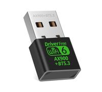 AX900Mbps WiFi 6 and Bluetooth 5.3 Combo Adapter Dual Band 5/2.4Ghz Wireless Network External USB Wi-Fi Receiver for Laptop/PC/Desktop 4dBi Antenna Compatible with Windows 10/11