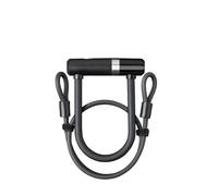 AXA Newton 150 U-Lock - Length 15 cm - with Loop Cable - Cable Length 100 cm - Security Level 8
