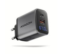 AXAGON ACU-PQ67D GaN Wall charger 67W, USB-A + USB-C, PD3.0/PPS/QC4+/SF, Black