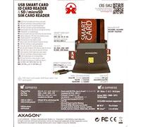AXAGON compatible CRE-SM2 USB Smart Card und SD/microSD/SIM Card Reader - USB 2.0
