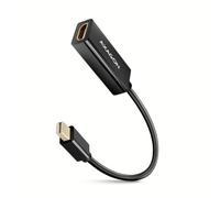 AXAGON Compatible RVDM-HI14N Mini-DisplayPort zu HDMI Adapter, 4K/30 Hz, 15 cm Long - Schwarz