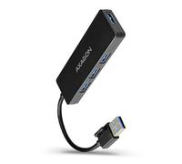 AXAGON ECO HUE-G1A SUPERSPEED USB SLIM HUB. Small USB 3.2 Gen 1 hub with four ports for Ultrabooks. Cable type A 14 cm