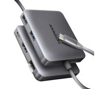 Axagon HMC-5HL USB 5Gbps hub, 2x USB-A, HDMI 4k/60Hz, RJ-45, PD 100W, 20cm USB-C cable