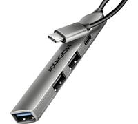 AXAGON HUE-STC 4-Port USB Hub USB-C, USB-A 5Gbps, Silver