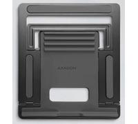 Axagon STND-L Aluminum stand for laptops size 10"17.3". Eight adjustable height and angle. Grey version.