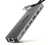 AXAGON USB-C 5Gbps DUAL 4K DISPLAY 7in1 Hub | HMC-7HX2