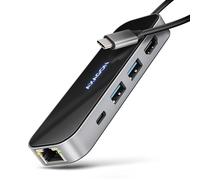 AXAGON USB-C 5Gbps GLASS 6in1 Hub | HMC-6GLN