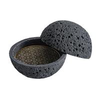 Axaooqeld Japanese Planet Volcanic Stone Artistic Plate, Pendulum, Seafood, Sushi, Sashimi, Ice Plate, Smoke Plate, 15 cm, Easy to Use