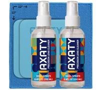 Axaty Screen Cleaner Kit - 2×250ml Screen Cleaner Spray + Microfiber Cloths - TV, Laptop, Monitor, Phone & MacBook Screen Cleaning Kit - Anti-Static, Streak-Free Formula