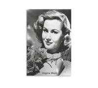 AXAYNIMD Aesthetic Beauty Virginia Mayo Signed Poster Decorative Painting Canvas Wall Posters And Art Picture Print Modern Family Bedroom Decor Posters 08x12inch(20x30cm)