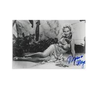 AXAYNIMD Aesthetic Women Star Virginia Mayo Old Photo Signed Poster Decorative Painting Canvas Wall Posters And Art Picture Print Modern Family Bedroom Decor Posters 20x30inch(50x75cm)