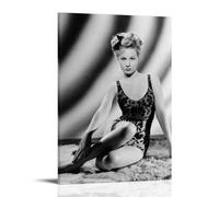 AXAYNIMD Charming Movie Star Virginia Mayo Bikini Poster Decorative Painting Canvas Wall Posters And Art Picture Print Modern Family Bedroom Decor Posters 16x24inch(40x60cm)