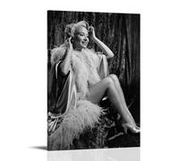 AXAYNIMD Classical Beauty Monica Lewis Vintage Poster Decorative Painting Canvas Wall Posters And Art Picture Print Modern Family Bedroom Decor Posters 08x12inch(20x30cm)