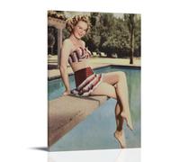 AXAYNIMD Classical Movie Star Virginia Mayo Vintage Poster Decorative Painting Canvas Wall Posters And Art Picture Print Modern Family Bedroom Decor Posters 24x36inch(60x90cm)