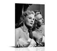 AXAYNIMD Elegant Movie Star Virginia Mayo Exquisite Makeup Mirror Poster Decorative Painting Canvas Wall Posters And Art Picture Print Modern Family Bedroom Decor Posters 24x36inch(60x90cm)
