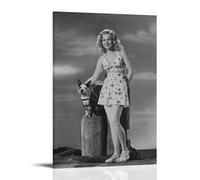 AXAYNIMD Exquisite Beauty Virginia Mayo Gorgeous Vintage Poster Decorative Painting Canvas Wall Posters And Art Picture Print Modern Family Bedroom Decor Posters 24x36inch(60x90cm)