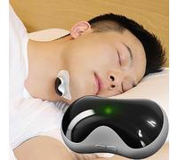 Axazcs Anti Snoring Throat, Electric Anti Snoring Device, 6-speed Intensity Adjustment, Sleep Apnea Stop Snore Electric Snore Stopper Devices, Smart Snoring Solution for Better Sleep