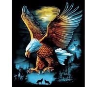 AXBUOEFS Paint by Numbers for Adults Eagle DIY Complete Painting Kit for Painting with Numbers with Brushes and Acrylic Paint, Home Office Decoration,Creative Gift - 40 x 50 Cm (with Frame)