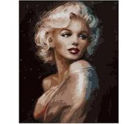 AXBUOEFS Paint by Numbers for Adults Marilyn Monroe DIY Complete Painting Kit for Painting with Numbers with Brushes and Acrylic Paint, Home Office Decoration,Gift 40 x 50 Cm (Without Frame)