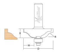 Axcaliber Bearing Guided Ogee Cutter
