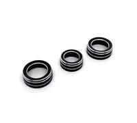 AXCDEVFC Center Console CD Panel Compatible With A1 A3 S3 Q2 SQ2 Q3 3 Pcs Center Console Air Conditioning Switch Knob Decorative Ring Wind Adjustable Button Color Ring