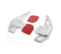 AXCDEVFC Gear Shift Paddle Compatible With BMW For 3 5 Series F10 F30 F80 320i 325i 330i RT 2Pcs Aluminum Car Shift Paddles Steering Wheel Paddles Shifter Extension Shifter(Silver)