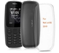 Axcellent Case for Nokia 105 (2019 edition) + Tempered Glass Screen Protector,Clear Transparent Ultra Slim Protective Shockproof Back TPU Silicone Gel Case Cover for Nokia 105 (2019 edition)