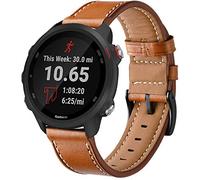 Axcellent Compatible with Garmin Forerunner 245 Bands/Forerunner 245/645 Music 20mm Classic Leather Replacement Sport Strap for Women Garmin Forerunner 245/645 GPS Running Watch.