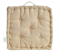 Axcent Comfort 100% Cotton Cover Booster Cushion Seat Pad 45x45 cm | 10cm Thick Seat Pads Adults Chair/Armchair/Garden Chair (Beige)