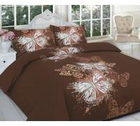 Axcent Comfort 3 Piece Duvet Cover Set Luxury Butterfly Quilt Duvet Cover with Matching Pillowcases - Soft Printed Bedding (Choco, Double Size)