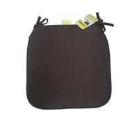 Axcent Comfort Cushion Chair Seat Pads Chocolate | 38 x 38 cm, Plain Dining Chair Seat Cushion Pad with Ties for Home Office Kitchen Garden