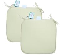 Axcent Comfort Cushion Chair Seat Pads Set of 2 Cream | 38 x 38 cm, Plain Dining Chair Seat Cushion Pads with Ties for Home Office Kitchen Garden
