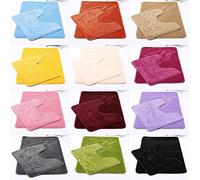 Axcent Comfort Luxury 2 Piece Dolphin Bath Mat Set & Pedestal Set, Non Slip Latex Back Bathroom Mat Soft Toilet Rug Extra Absorbent (Pink)