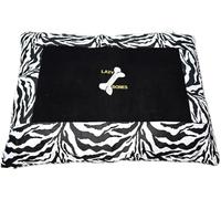 Axcent Comfort Luxury Pet Dog Bed Pillow Removable Washable Cover Soft Comfy Dogbed for Crate Mattress Cushion Extra Large XXL Dog 29" x 39" (Zebra Print, Cover + Filling)