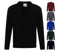 Axcent Comfort Men's Classic V Neck Long Sleeve Knitted Cardigans Jumper Sweater Casual Button Down Black