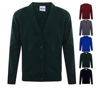 Axcent Comfort Men's Classic V Neck Long Sleeve Knitted Cardigans Jumper Sweater Casual Button Down Green