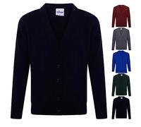 Axcent Comfort Men's Classic V Neck Long Sleeve Knitted Cardigans Jumper Sweater Casual Button Down Navy Blue