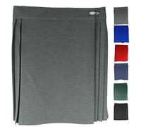 Axcent Comfort Netball Pleated Gym Skirt for Women Girls Kids School Uniform PE Kilt Knife Pleats Wrap Around Pleated Sports Skirt (as8, Waist, Numeric_32, Regular, Regular, Grey)
