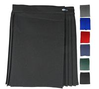 Axcent Comfort Netball Pleated Gym Skirt for Women Girls Kids School Uniform PE Kilt Knife Pleats Wrap Around Pleated Sports Skirt (as8, Waist, Numeric_28, Regular, Regular, Black)