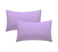 Axcent Comfort Plain Cot Bed Pillowcases Pair 40 x 60cm, 2 Pack 100% Brushed Cotton Baby Toddler Pillowcase Kids Small Nursery Pillow Covers (Lilac)