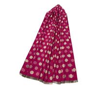 Axcent Comfort Polka Dot Reversible Wool Blend Frayed Scarf for Women Soft Warm Winter Wrap Shawl Stylish Double Sided Polka Dot Pattern Ladies Neck Wrap Gift (Fuchsia Pink, 63x180cm)