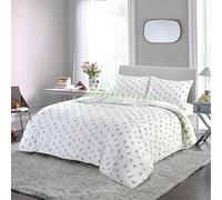 Axcent Comfort Rose Bud Lilac Floral Printed Flannelette Super King Size Duvet Cover Set 100% Brushed Cotton Flannel Duvet Cover with 2 Pillowcases Reversible Bedding Quilt Set (260x220cm)