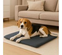 Axcent Comfort Soft Fleece Grey Pet Mat Removable Zip Cover Non-Slip, Foldable & Durable Cosy Bonded Fibre Filling Ultra Soft 100% Polyester Easy Care Pet Mat Bed For Dogs & Cats (70x95cm)