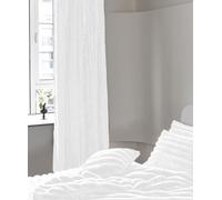 Axcent Comfort Super Soft Big Cord Plush Curtains Pair 66"x72" Teddy Sherpa Fleece Chunky Ribbed Curtains Ring Top Corduroy Thermal Warm Fluffy Quilt Covers Bedding Set (White)